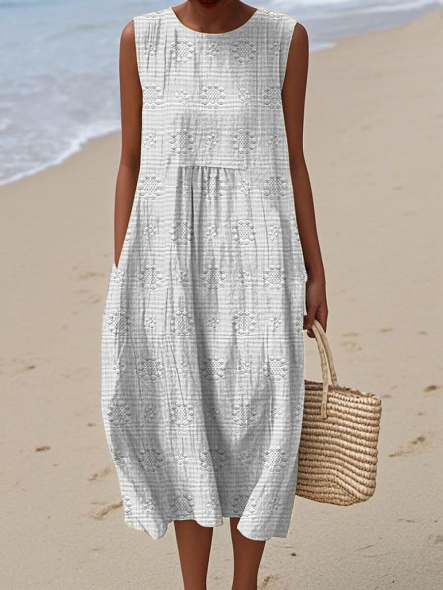Maya Women's Maxi Dress | 100% Cotton, Elegant Design 3