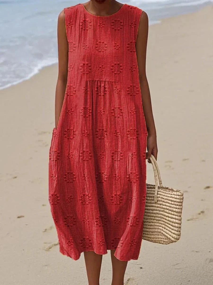 Maya Women's Maxi Dress | 100% Cotton, Elegant Design 4