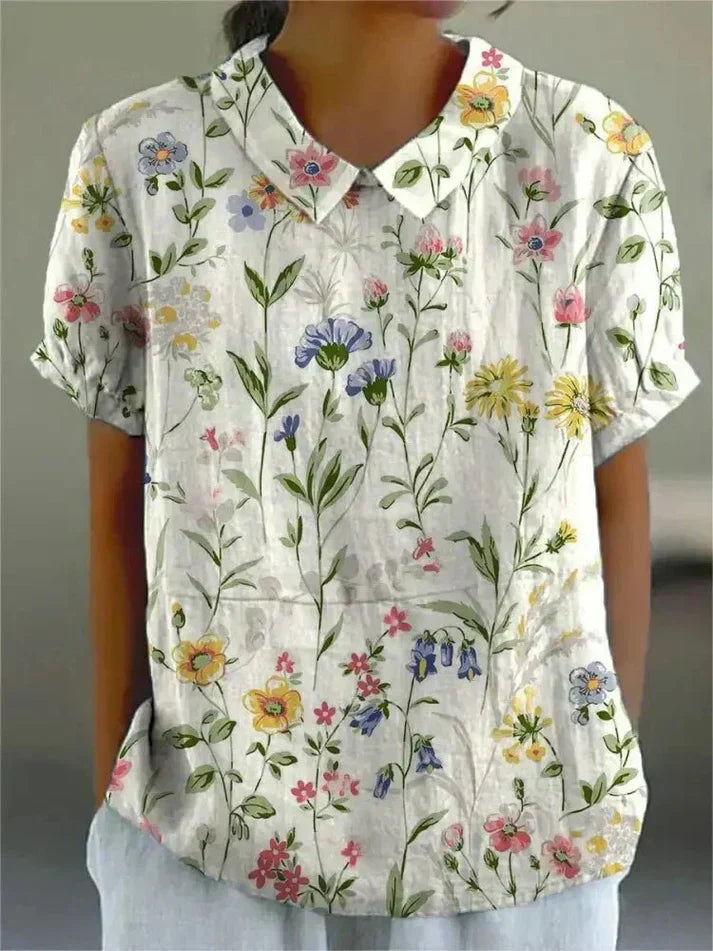 Mila Women's Floral Blouse | Soft, Breathable Fabric, Long Sleeve Summer Top 10