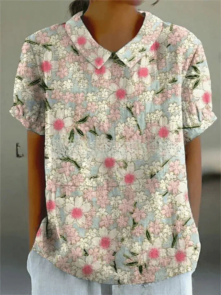 Mila Women's Floral Blouse | Soft, Breathable Fabric, Long Sleeve Summer Top 6