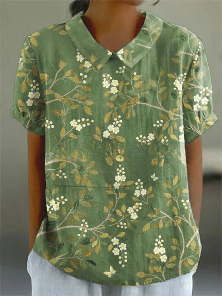 Mila Women's Floral Blouse | Soft, Breathable Fabric, Long Sleeve Summer Top 7