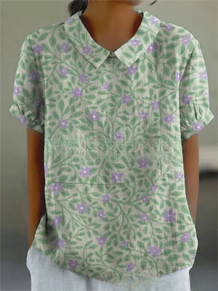 Mila Women's Floral Blouse | Soft, Breathable Fabric, Long Sleeve Summer Top 8