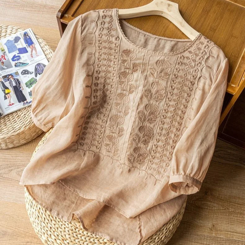 Milly Women's Blouse | Lightweight Embroidered Fabric, Elegant Style 2