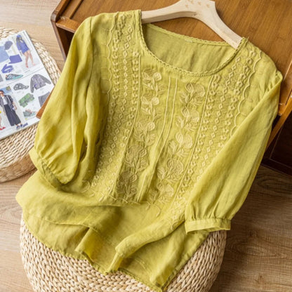 Milly Women's Blouse | Lightweight Embroidered Fabric, Elegant Style 4