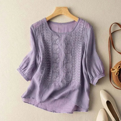 Milly Women's Blouse | Lightweight Embroidered Fabric, Elegant Style 6