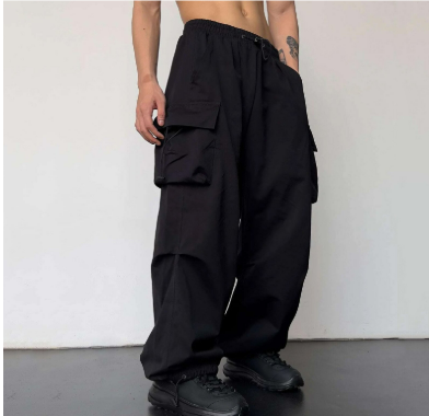 Milo Men's Baggy Pants | Wide Leg, Multi-Pocket Design 0