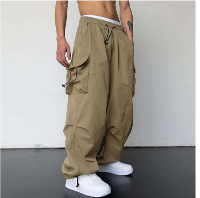 Milo Men's Baggy Pants | Wide Leg, Multi-Pocket Design 1
