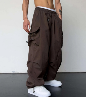 Milo Men's Baggy Pants | Wide Leg, Multi-Pocket Design 3