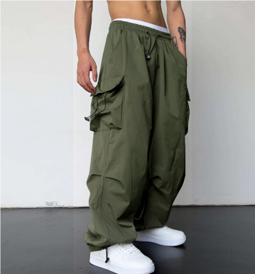 Milo Men's Baggy Pants | Wide Leg, Multi-Pocket Design 4