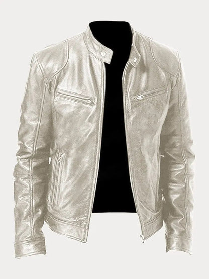 Milo Men's Casual Jacket | PU Leather, Adjustable Cuffs 10
