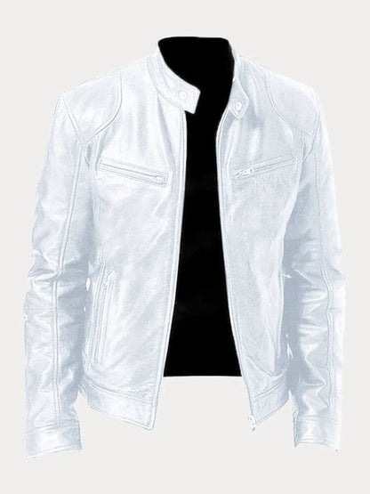 Milo Men's Casual Jacket | PU Leather, Adjustable Cuffs 9