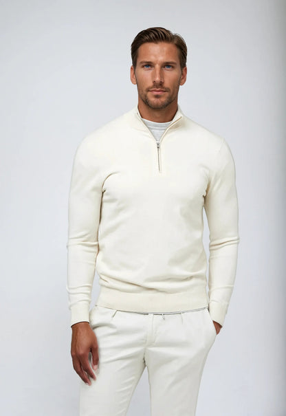 Milo Men's Half Zip Sweatshirt | Tailored Fit, Casual Elegance 0