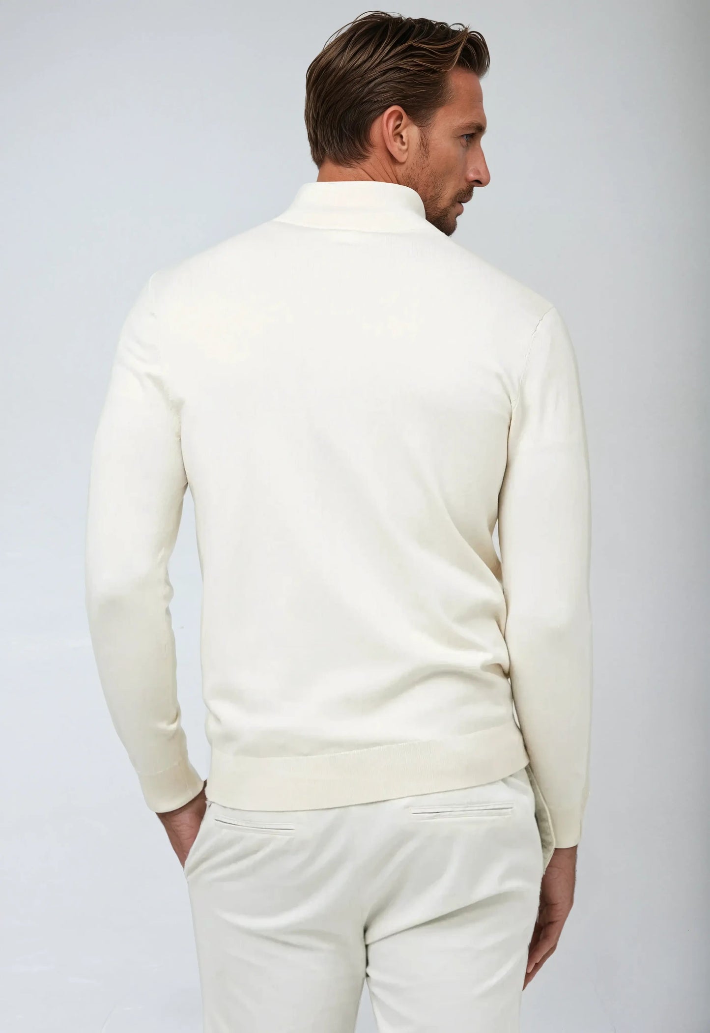 Milo Men's Half Zip Sweatshirt | Tailored Fit, Casual Elegance 1