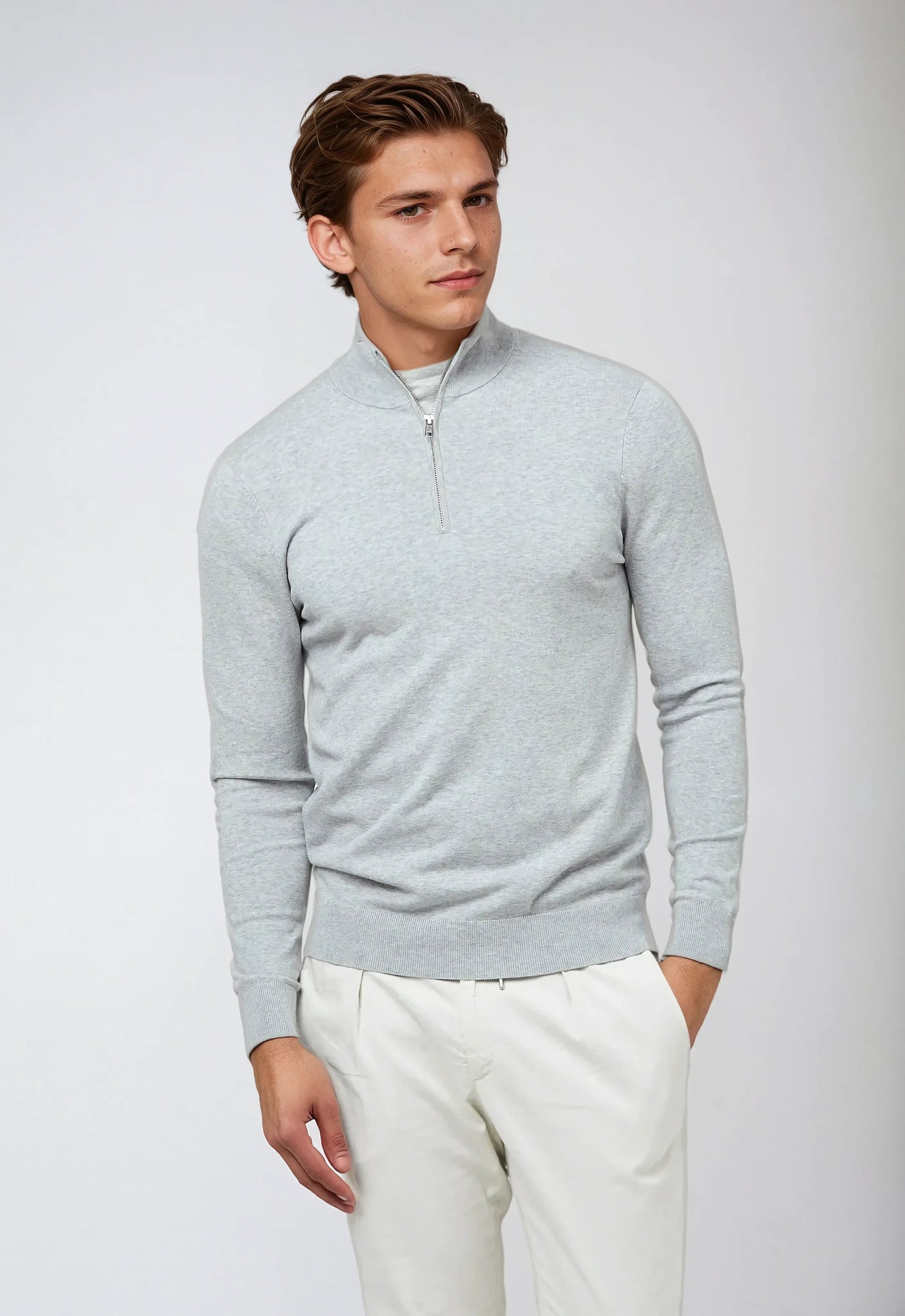 Milo Men's Half Zip Sweatshirt | Tailored Fit, Casual Elegance 2