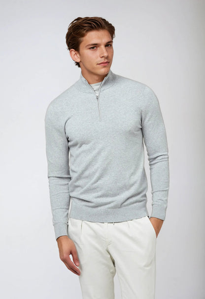 Milo Men's Half Zip Sweatshirt | Tailored Fit, Casual Elegance 2