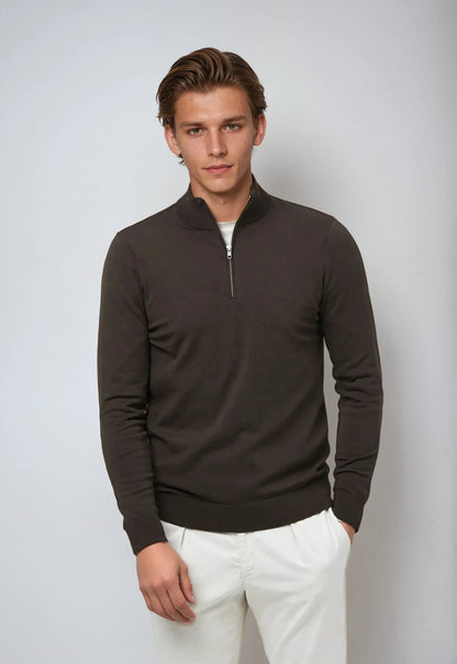Milo Men's Half Zip Sweatshirt | Tailored Fit, Casual Elegance 3