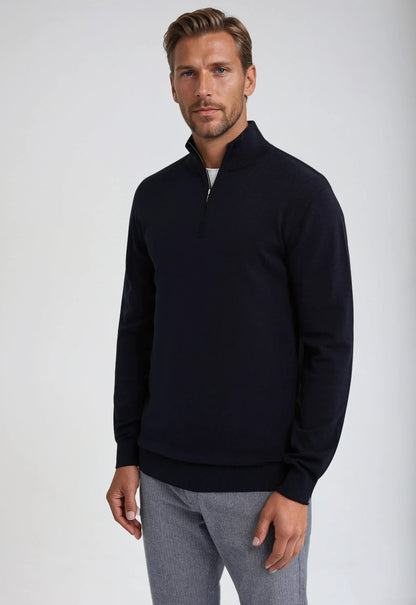 Milo Men's Half Zip Sweatshirt | Tailored Fit, Casual Elegance 4