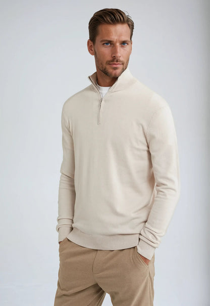 Milo Men's Half Zip Sweatshirt | Tailored Fit, Casual Elegance 5