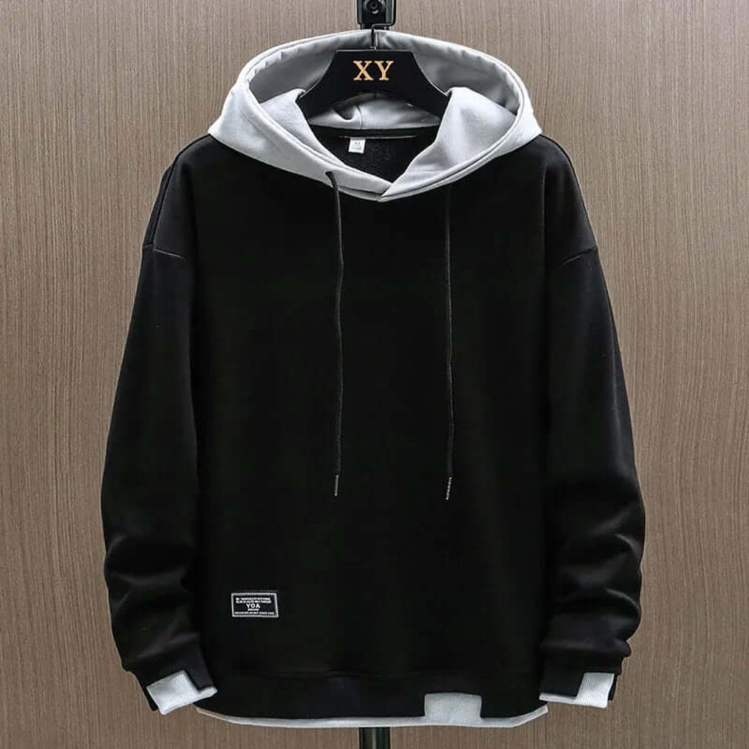 Milo Men's Hoodie | Oversized Two-Tone Design, Casual Comfort 1