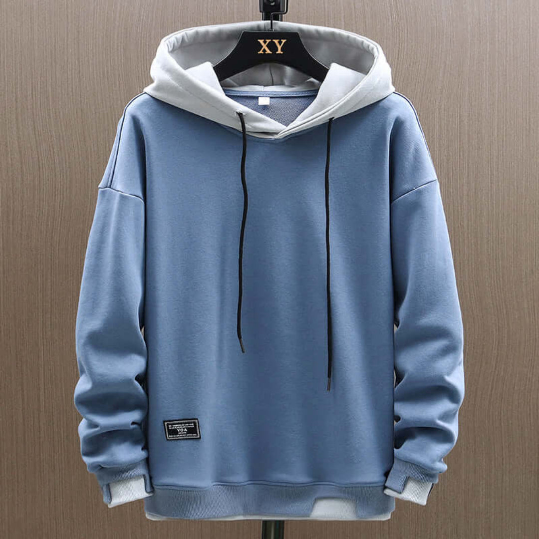 Milo Men's Hoodie | Oversized Two-Tone Design, Casual Comfort 3