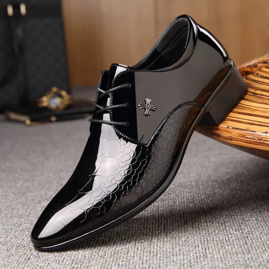 Milo Men's Lace-Up Shoes | Elegant Black Design 1