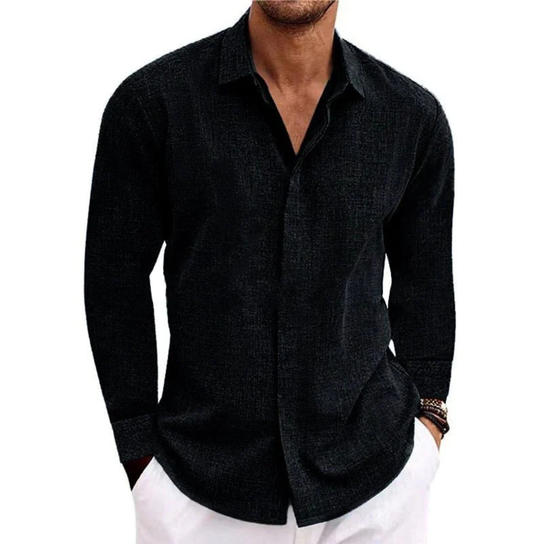 Milo Men's Long Sleeve Shirt | Relaxed Fit, Timeless Style 1