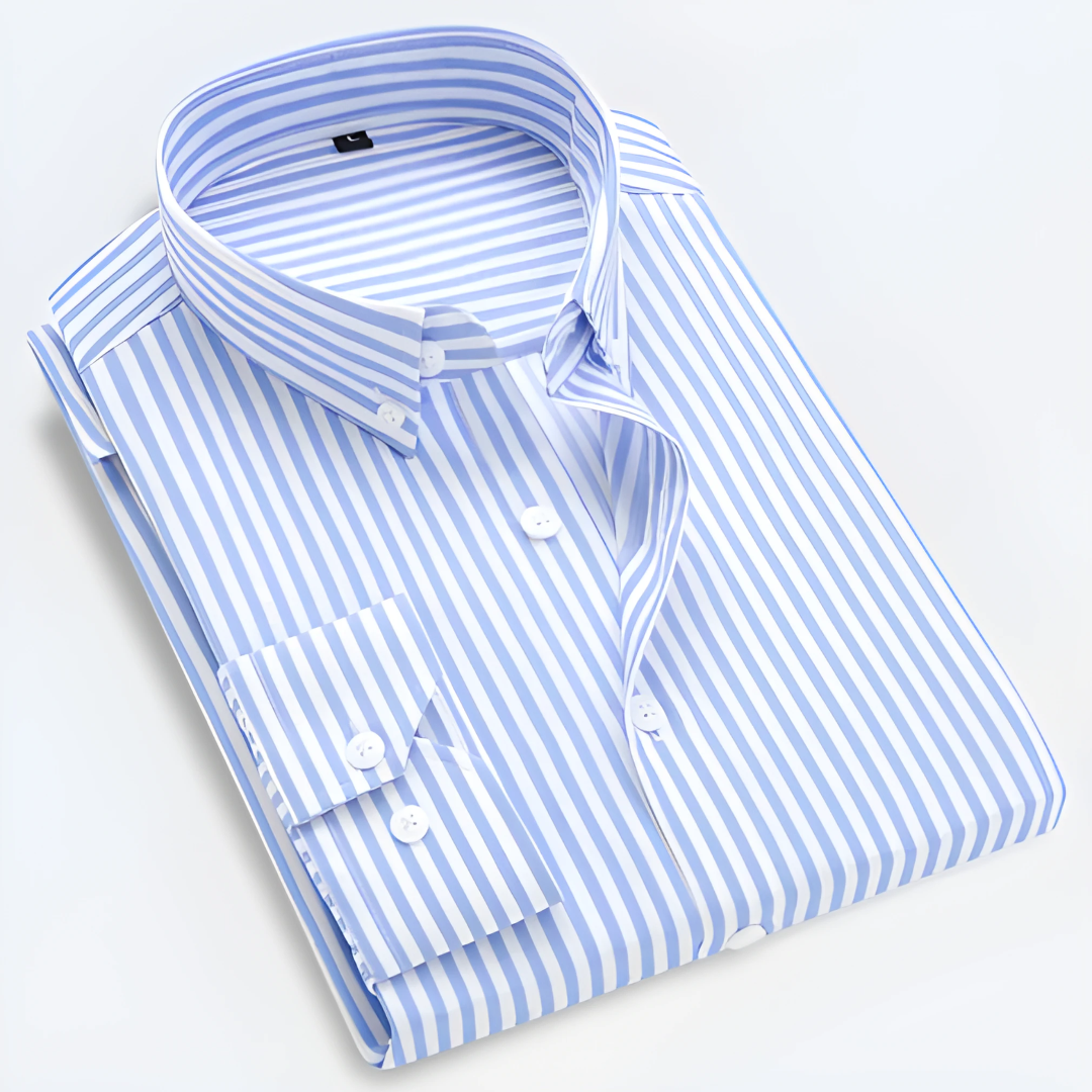 Milo Men's Shirt | Classic Striped Button-Down, Comfortable Fit 2