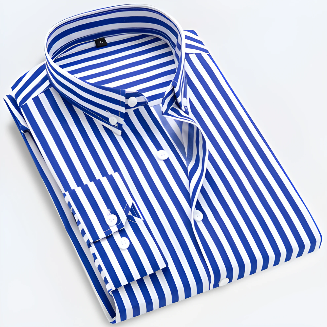 Milo Men's Shirt | Classic Striped Button-Down, Comfortable Fit 4