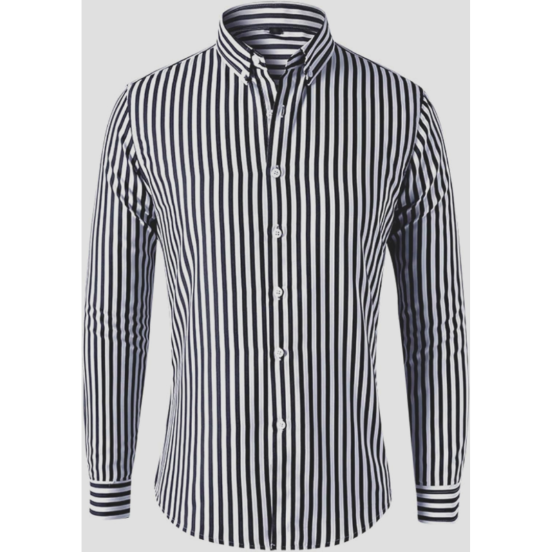 Milo Men's Shirt | Classic Striped Button-Down, Comfortable Fit 5