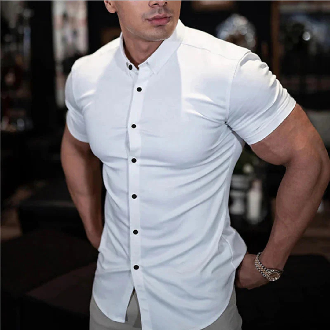 Milo Men's Short Sleeve Shirt | Modern Slim Fit, Casual Style 0