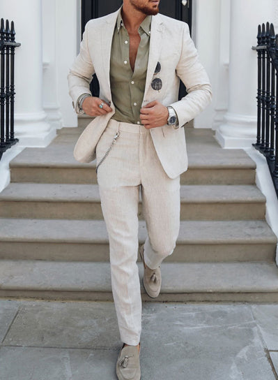 Milo Men's Suit | Blazer and Trousers, Elegant Summer Wedding Outfit 2