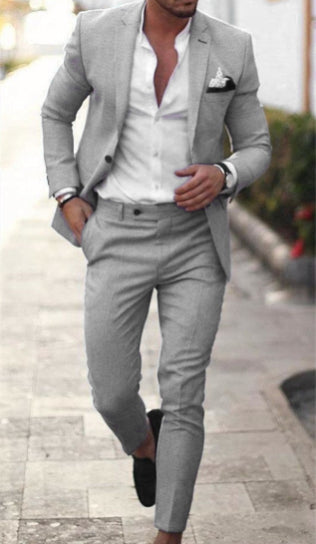 Milo Men's Suit | Blazer and Trousers, Elegant Summer Wedding Outfit 3