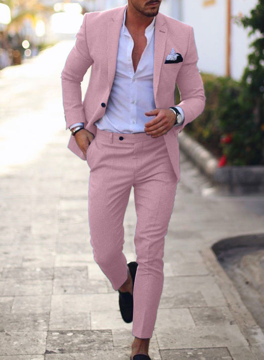 Milo Men's Suit | Blazer and Trousers, Elegant Summer Wedding Outfit 6