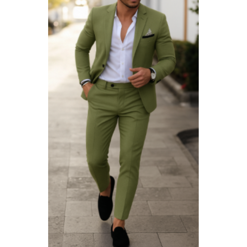 Milo Men's Suit | Blazer and Trousers, Elegant Summer Wedding Outfit 9