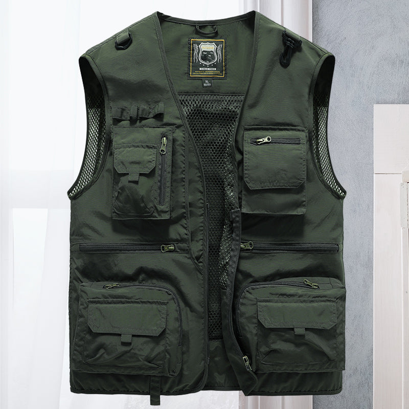Milo Men's Summer Vest | Breathable Nylon with Multiple Pockets 12