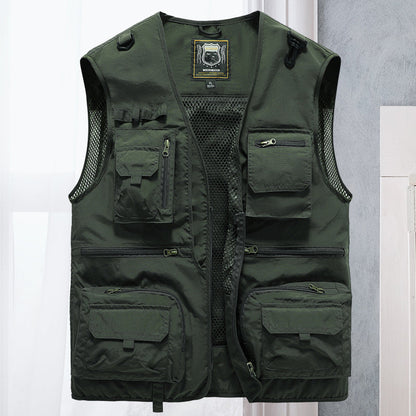Milo Men's Summer Vest | Breathable Nylon with Multiple Pockets 12