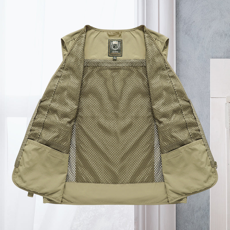 Milo Men's Summer Vest | Breathable Nylon with Multiple Pockets 4