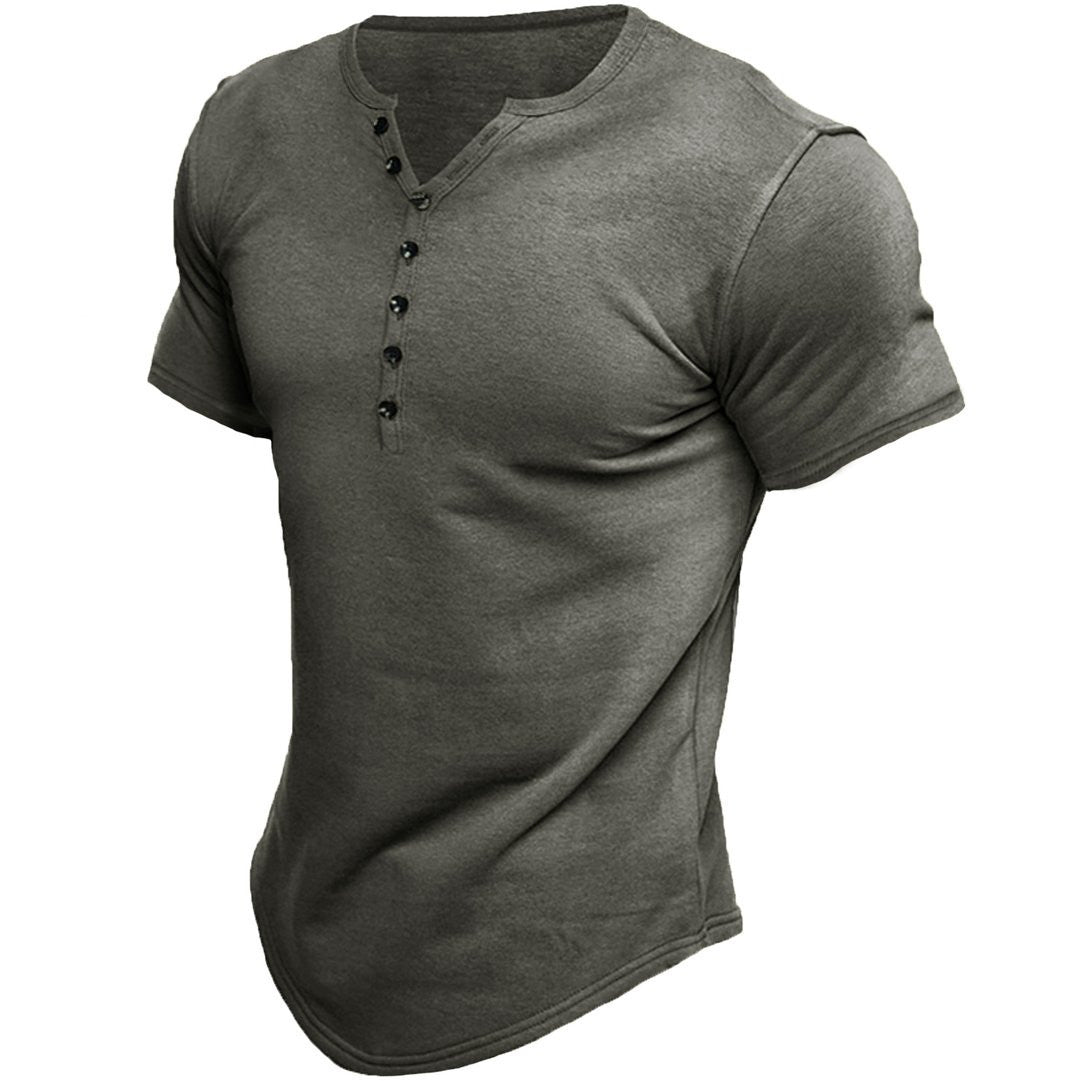 Milo Men's T-Shirt | Slim Fit, Half Button Placket 0