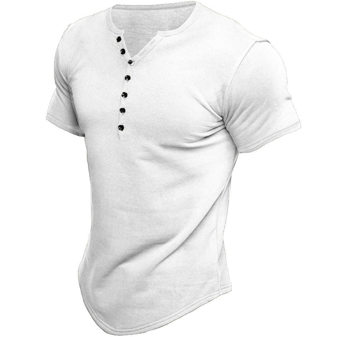 Milo Men's T-Shirt | Slim Fit, Half Button Placket 3