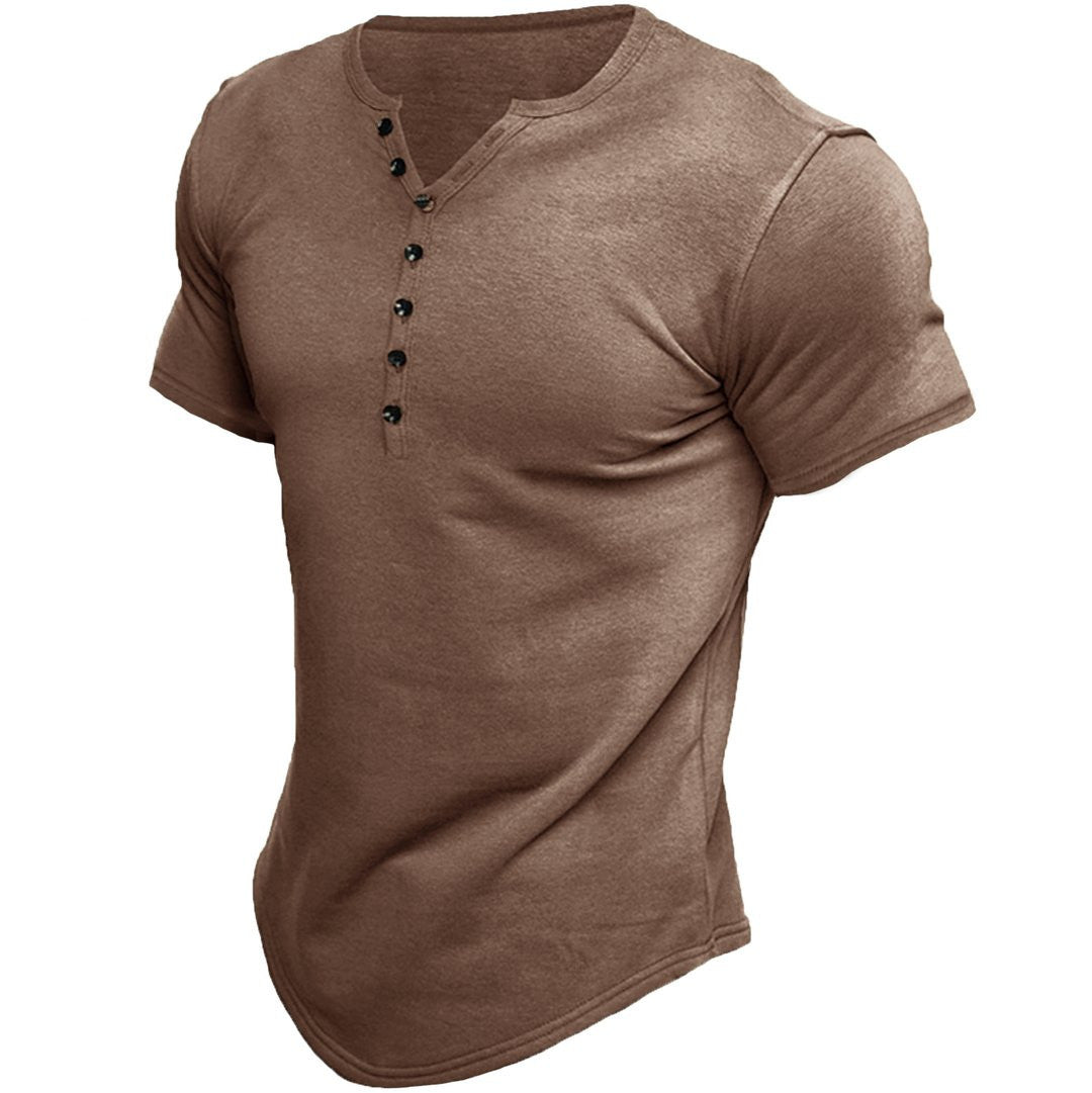 Milo Men's T-Shirt | Slim Fit, Half Button Placket 5