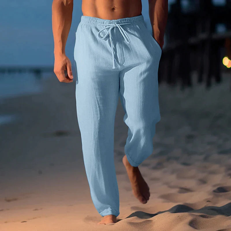 Milo Men's Trousers | Lightweight Drawstring, Casual Summer Style 0
