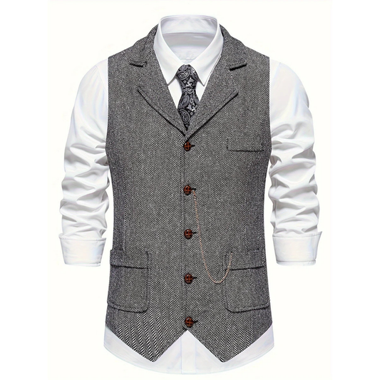 Milo Men's Vest | Timeless V-Neck, Versatile Style 0
