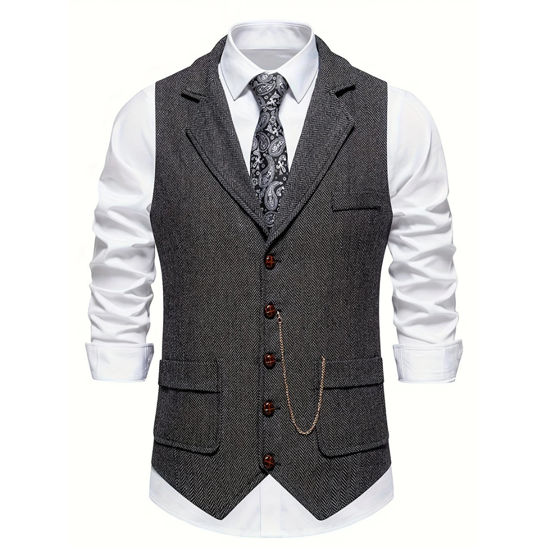 Milo Men's Vest | Timeless V-Neck, Versatile Style 3