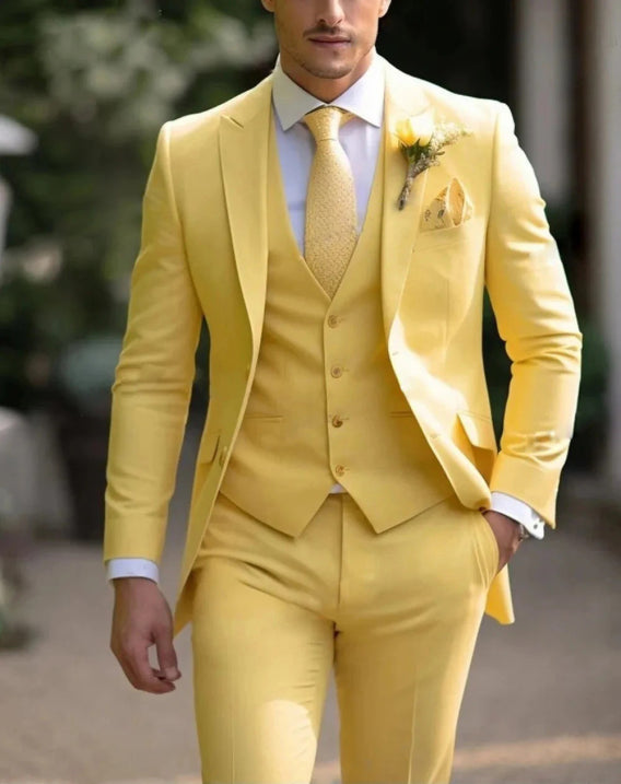 Milo Men's Wedding Suit | Classic 3-Piece Ensemble, Tailored Fit 0