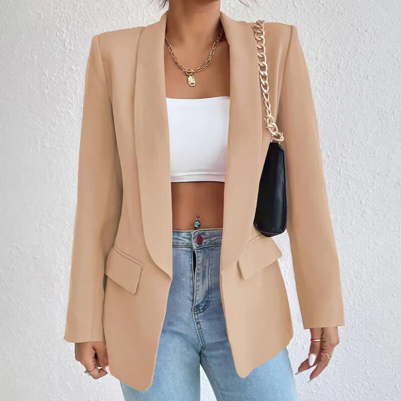 Mira Women's Black Blazer | Modern Open Design, Versatile Style 1
