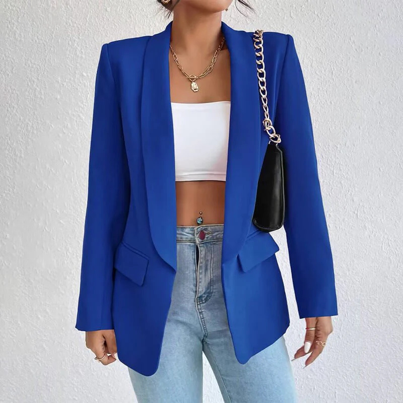 Mira Women's Black Blazer | Modern Open Design, Versatile Style 3