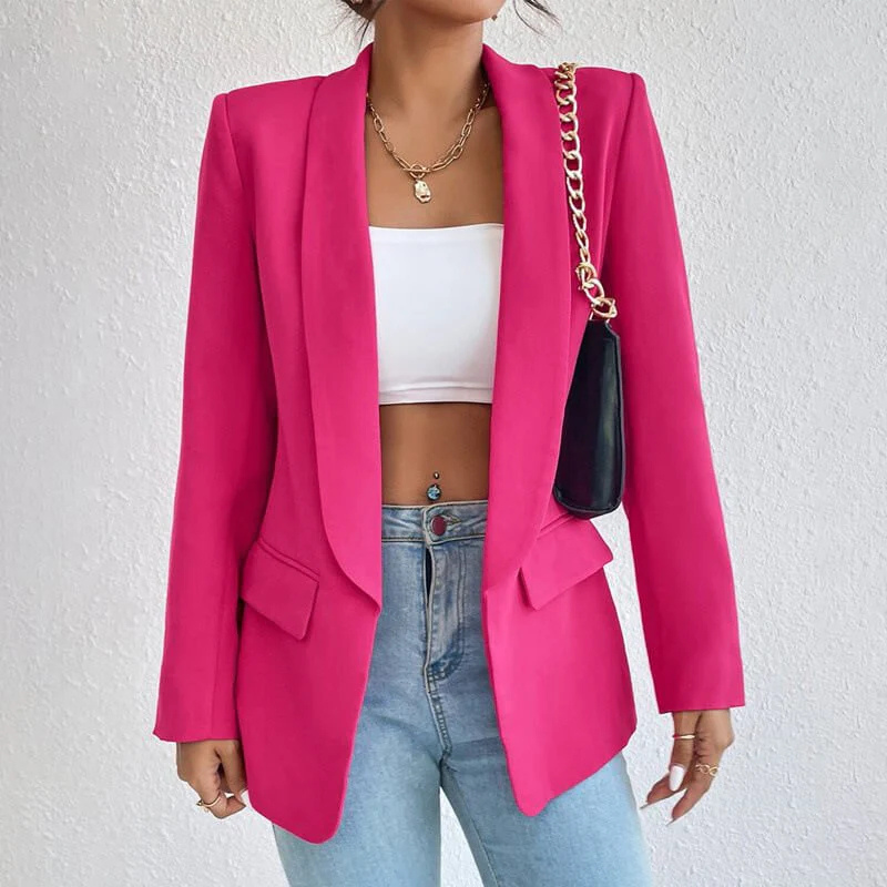 Mira Women's Black Blazer | Modern Open Design, Versatile Style 4
