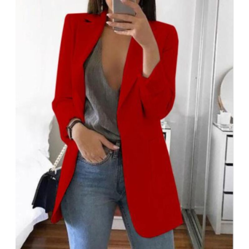 Mira Women's Black Blazer | Modern Open Design, Versatile Style 5