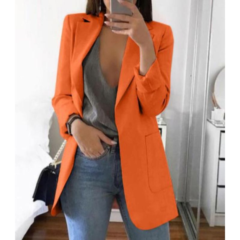 Mira Women's Black Blazer | Modern Open Design, Versatile Style 6