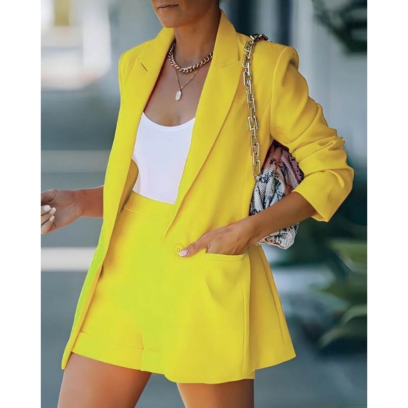 Mira Women's Blazer Set | Slim Fit, Casual Chic 3